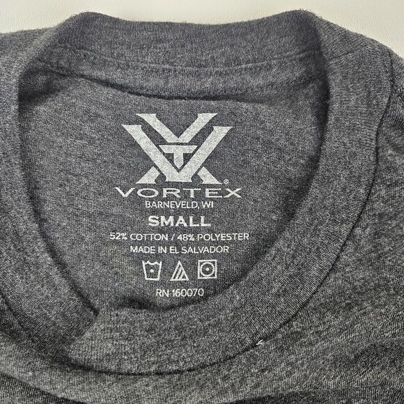 Vortex Optics T-Shirt Men's Small Gray Heather Short Sleeve Crew Neck Graphic - Picture 3 of 7